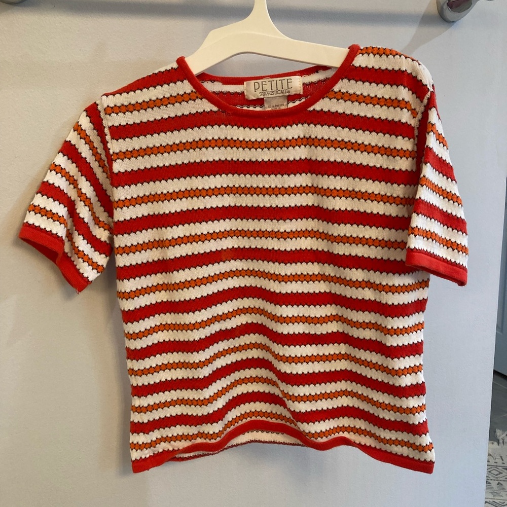 Vintage Petite Sophisticate cotton knit top